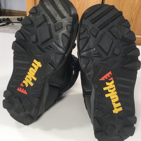 Trukke Snowmobile Winter Snow Boots Mens Size 8 Black Blue Waterproof - Picture 7 of 9